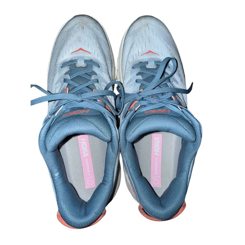 Hoka One One Size 11B Gaviota 4 Blue Fog Running Walking Tennis Shoes - Picture 6 of 9